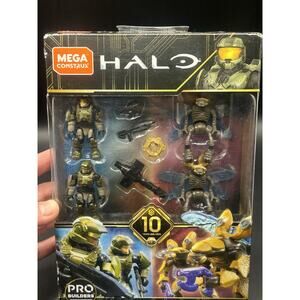 HALO Mega Construx GFT67 UNSC Marine Defense 4 Figure Battle Pack Army Set